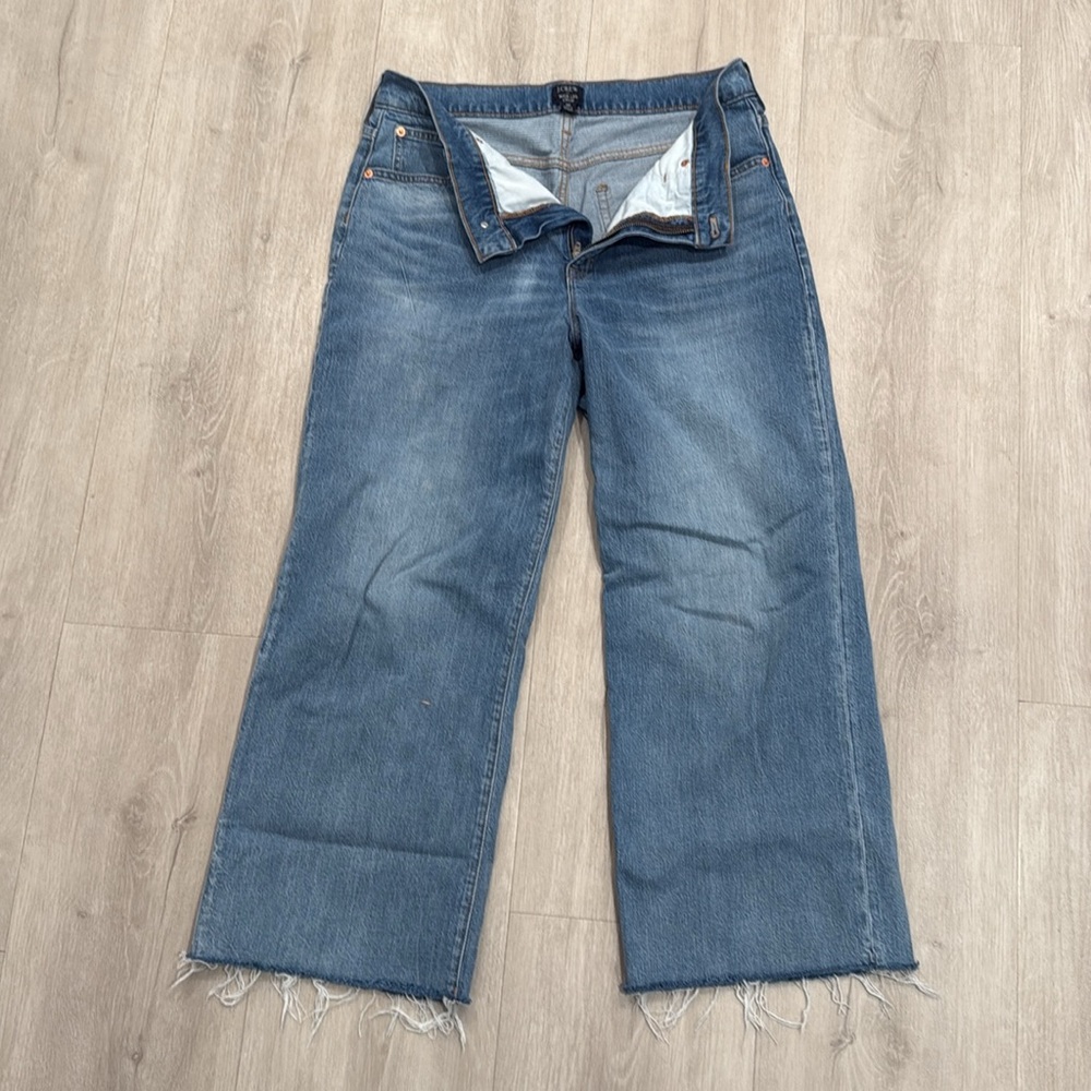 J. Crew wide Leg crop stretch jeans